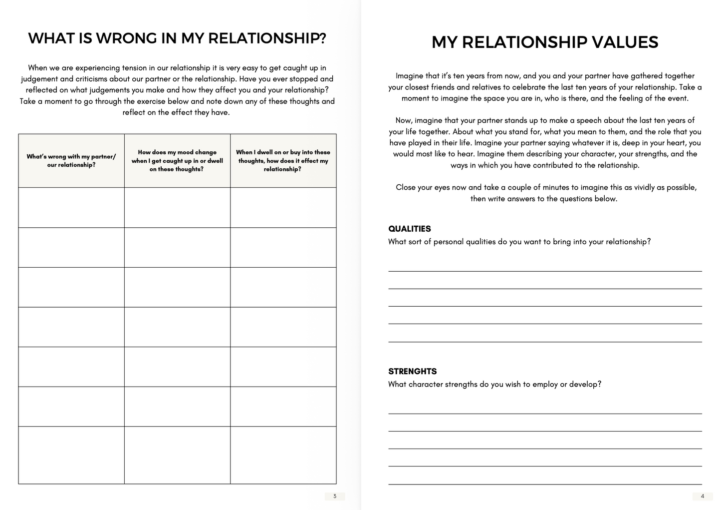 Relationship Workbook for Couples