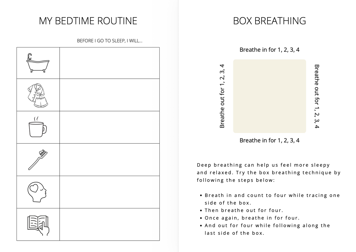Sleep Hygiene & Bedtime Routine Worksheet Pack
