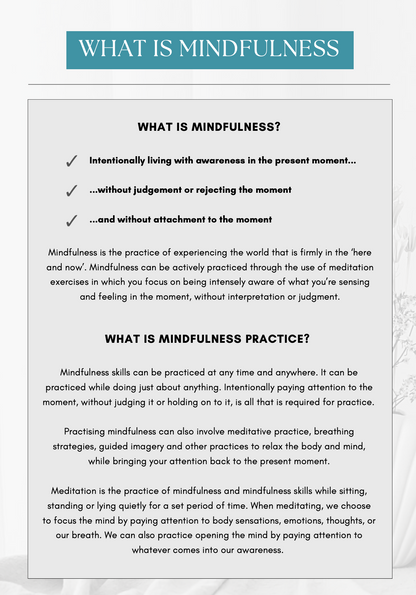 DBT Mindfulness Worksheets
