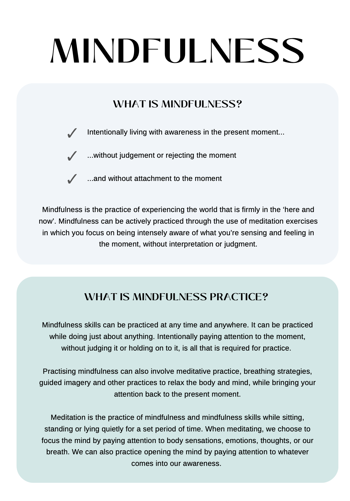 Mindfulness and Grounding Bundle