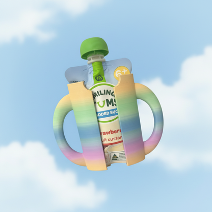 3D Printed Rainbow Baby Food Pouch Holder — PLA Toddler Feeding Aid